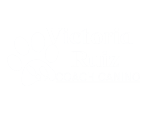 Logo blanco Victoria Ruiz Coach Canino
